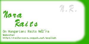 nora raits business card
